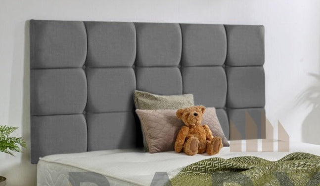 Cassius Reinforced Divan Bed Set with Cube Button Designer Headboard