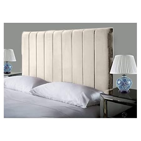 Shaw Panel Design Chenille Floor Standing Divan Bed Headboard