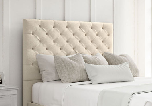 Clara Chesterfield Design Chenille Upholstered Floor Standing Divan Bed Headboard