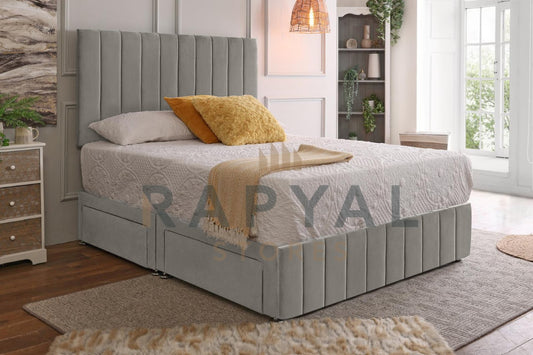 Stourton Divan Bed Set with Tall Button Headboard and Footboard