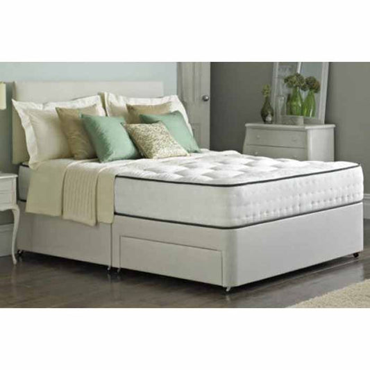 Henry Divan Bed Set with High Density Open Spring Memory Foam Mattress